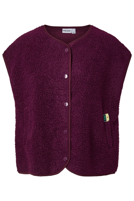 Pieces paarse dames gilet | Vooraanzicht