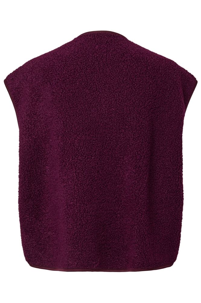 Pieces paarse dames gilet | Achteraanzicht