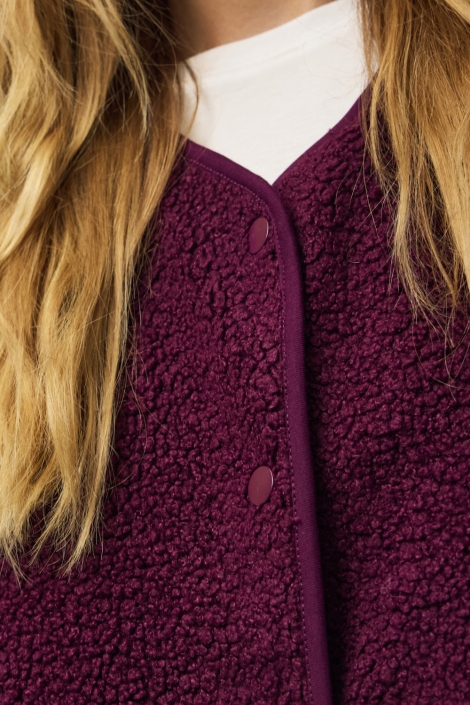 Pieces paarse dames gilet | Close up