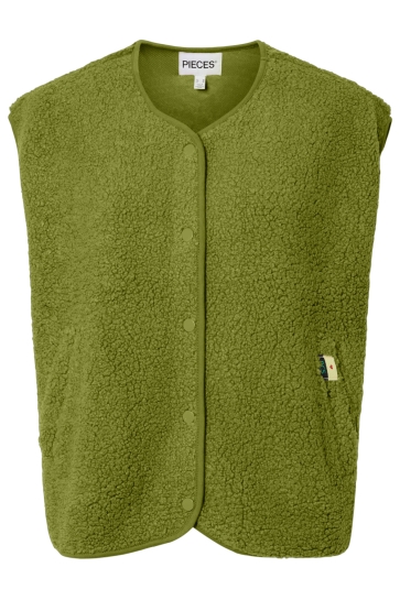 Pieces Gilet PCKATTY TEDDY VEST NOOS BC 17162344 Woodbine