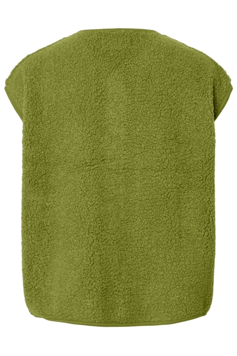 Pieces groene dames gilet | Achteraanzicht