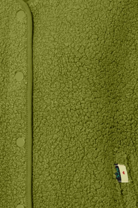 Pieces groene dames gilet | Close up