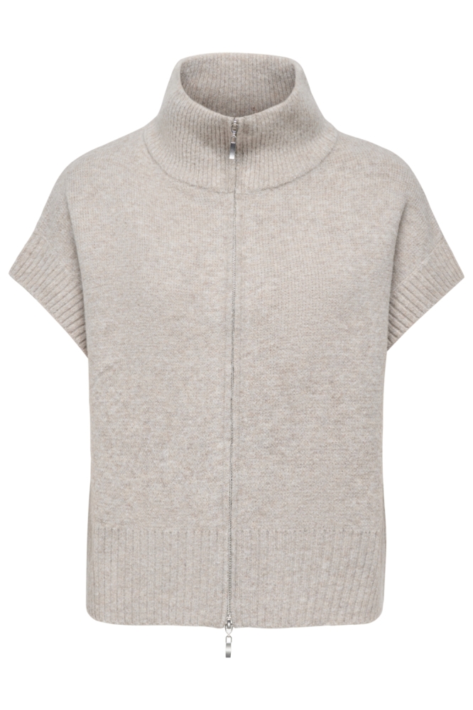 Jacqueline de Yong beige dames vest | Vooraanzicht