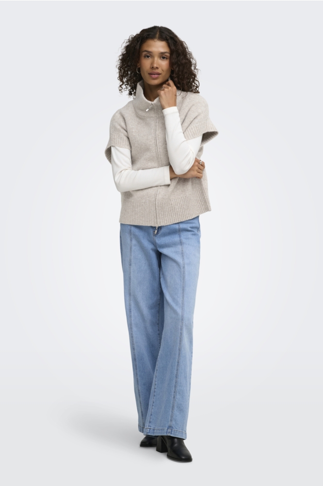 Jacqueline de Yong beige dames vest | Model