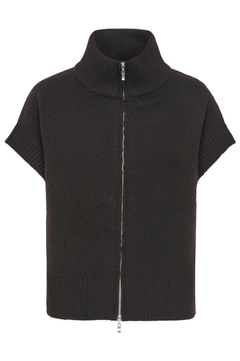 Jacqueline de Yong bruine dames gilet | Vooraanzicht