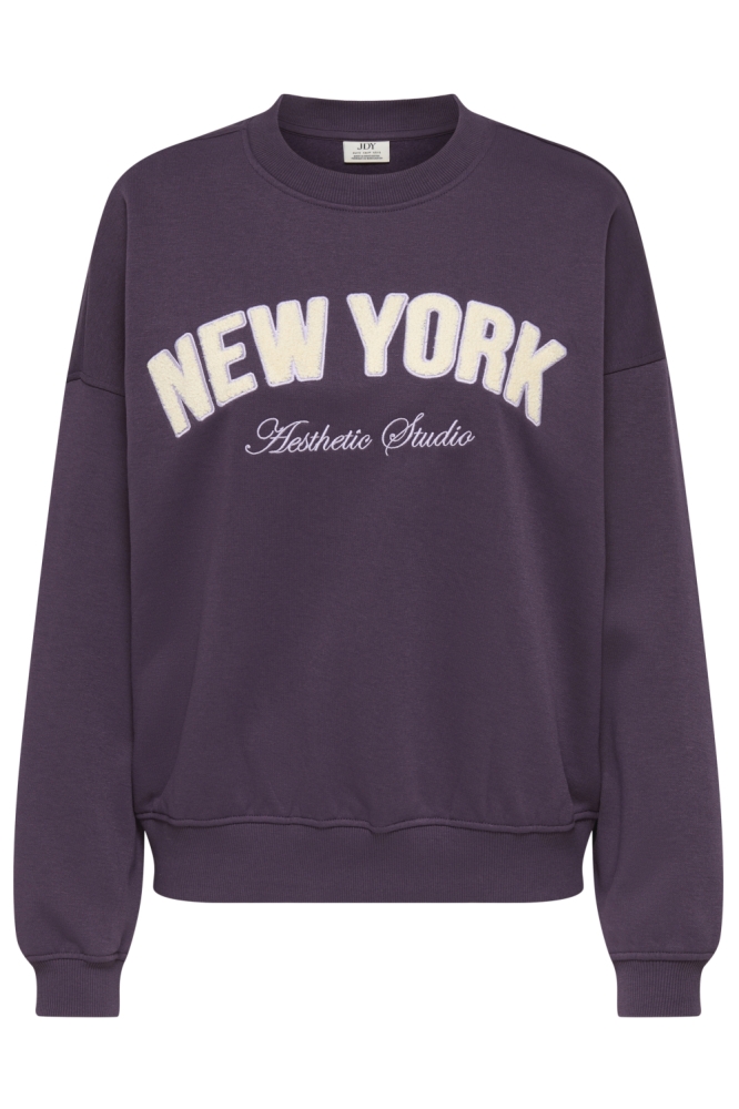 Jacqueline de Yong paarse dames sweater | Vooraanzicht