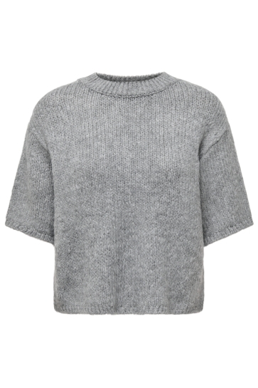 Jacqueline de Yong jdylinea s/s pull o-neck knt noos Grijs