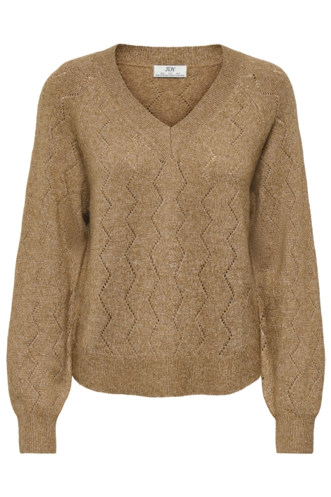 Jacqueline de Yong camel dames trui | Vooraanzicht