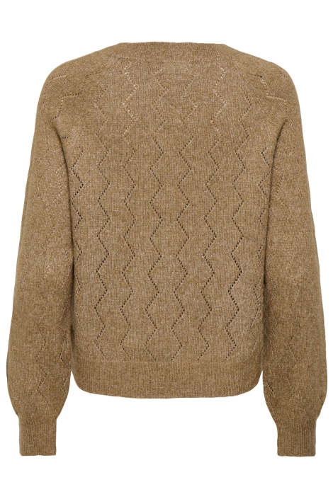 Jacqueline de Yong camel dames trui | Achteraanzicht