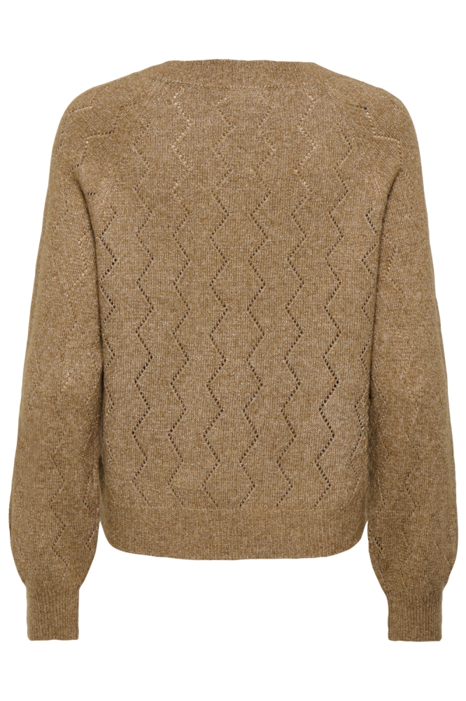 Jacqueline de Yong camel dames trui | Achteraanzicht