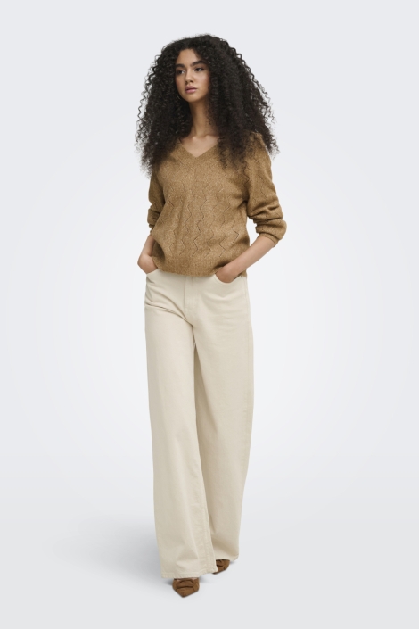 Jacqueline de Yong camel dames trui | Model