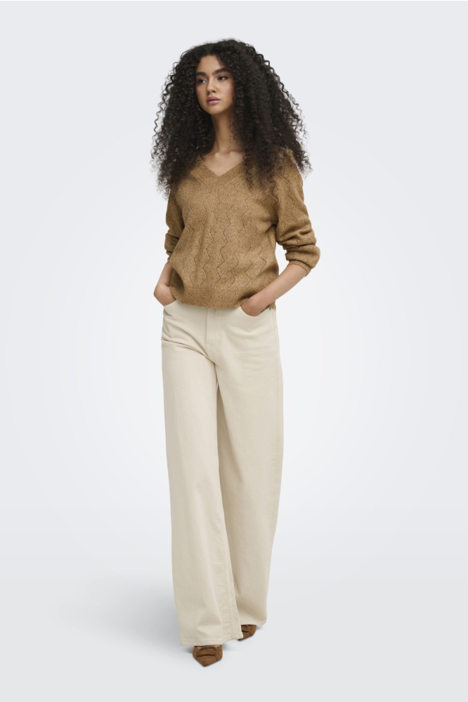 Jacqueline de Yong camel dames trui | Model