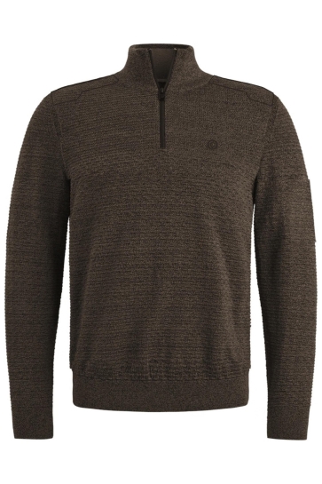 Jack & Jones Trui JCOLEAGUE KNIT HIGH NECK SMU 12313167 Chocolate Torte/With black