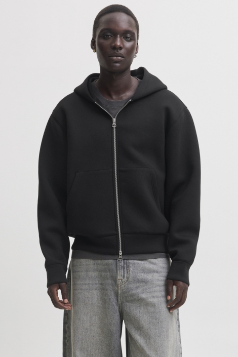 Jack & Jones zwarte heren vest | Model vooraanzicht