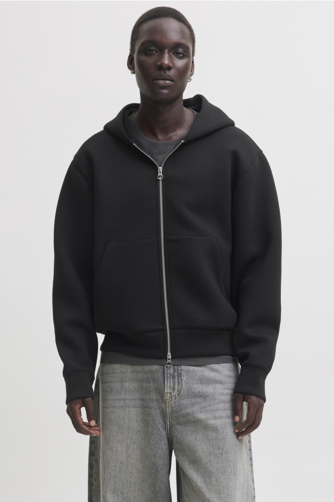 Jack & Jones zwarte heren vest | Model vooraanzicht