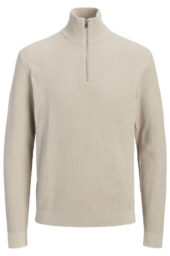 Jack & Jones beige heren trui | Vooraanzicht