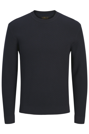 Jack & Jones Trui JPRBLUSTANLEY KNIT CREW NECK BF LN 12305682 Dark Navy/Squared