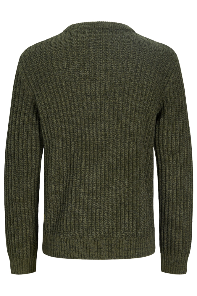 Jack & Jones groene heren trui | Achteraanzicht