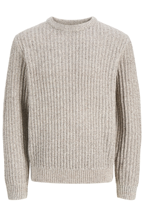 Jack & Jones beige heren trui | Vooraanzicht