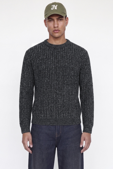 Jack & Jones blauwe heren trui | Model vooraanzicht