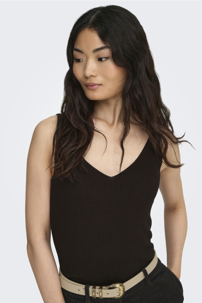 Jacqueline de Yong bruine dames top | Model vooraanzicht