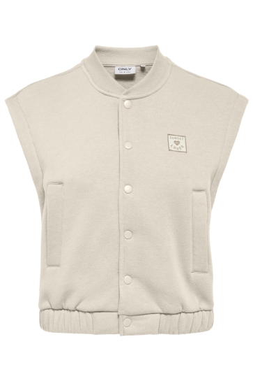 Only Gilet ONLCORALIE S/L VEST SWT 15383348 BIRCH/URBAN PATCH