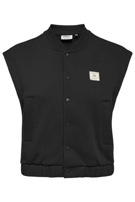 Only zwarte dames gilet | Vooraanzicht