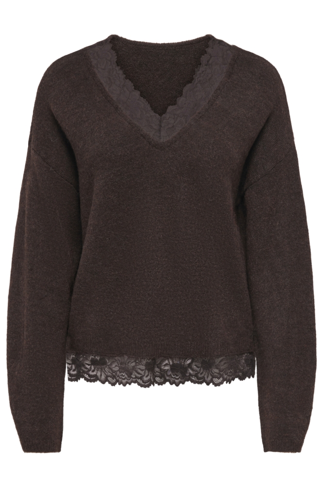 Only bruine dames trui | Vooraanzicht