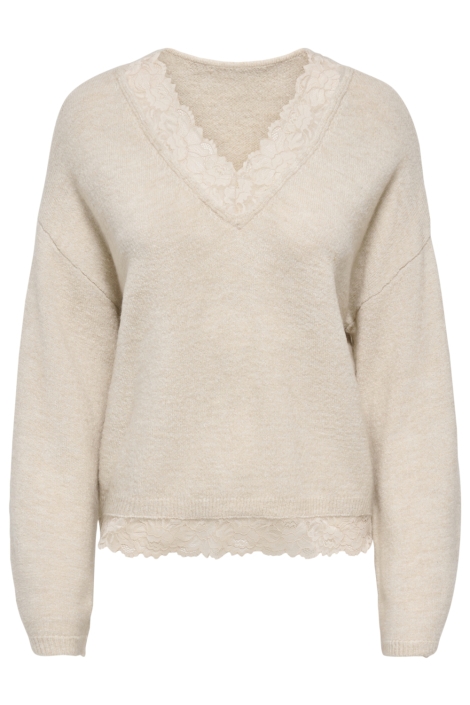 Only beige dames trui | Vooraanzicht