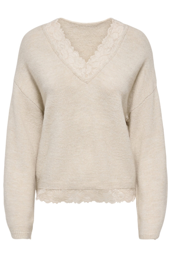 Only beige dames trui | Vooraanzicht