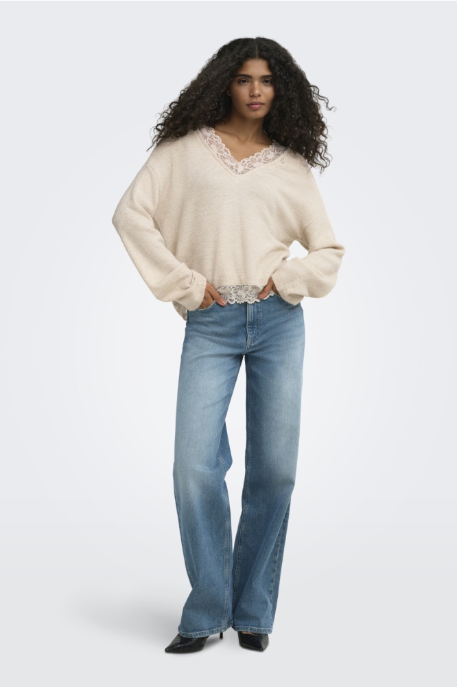 Only beige dames trui | Model