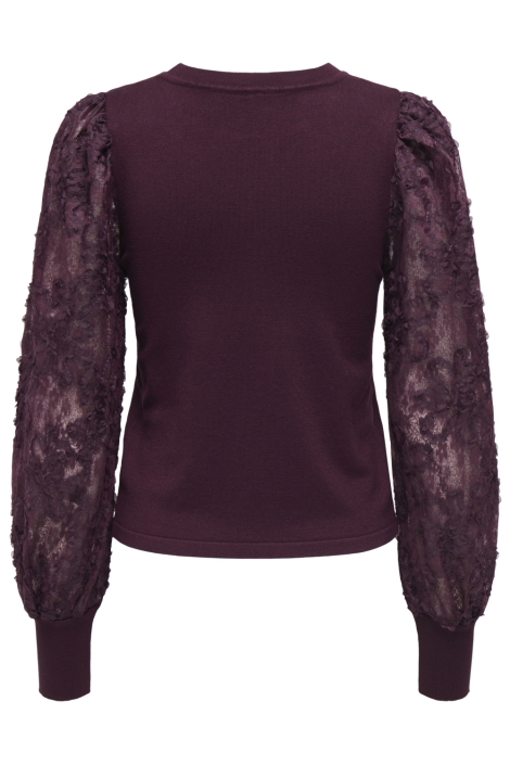 Only bordeaux dames trui | Achteraanzicht