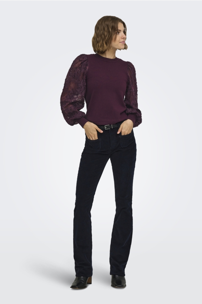 Only bordeaux dames trui | Model