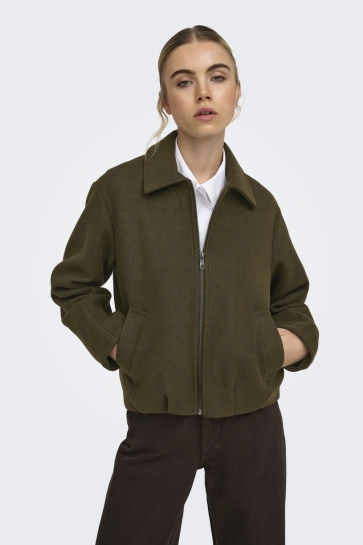 Only Jas ONLTRISH BOMBER BF OTW 15382201 Dark Olive/Melange