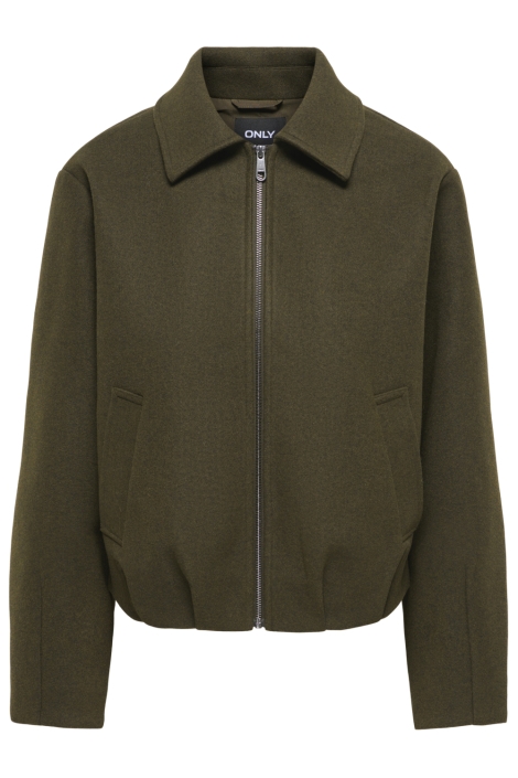 Only groene dames jas | Vooraanzicht