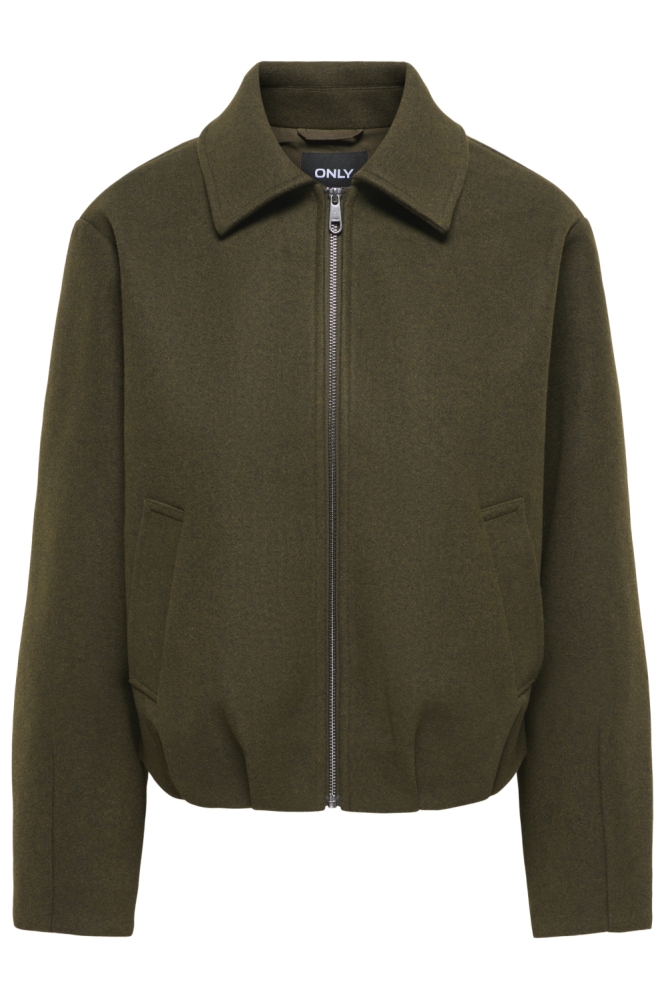 Only groene dames jas | Vooraanzicht