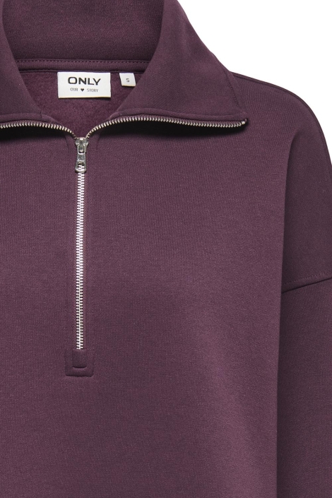 Only bordeaux dames sweater | Close up