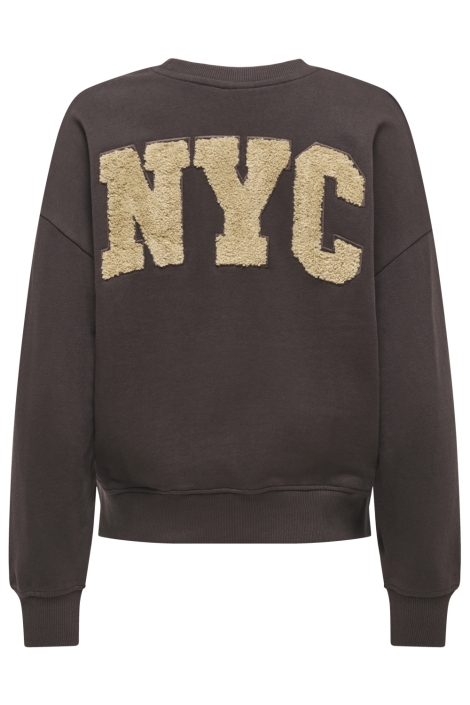 Only bruine dames sweater | Achteraanzicht