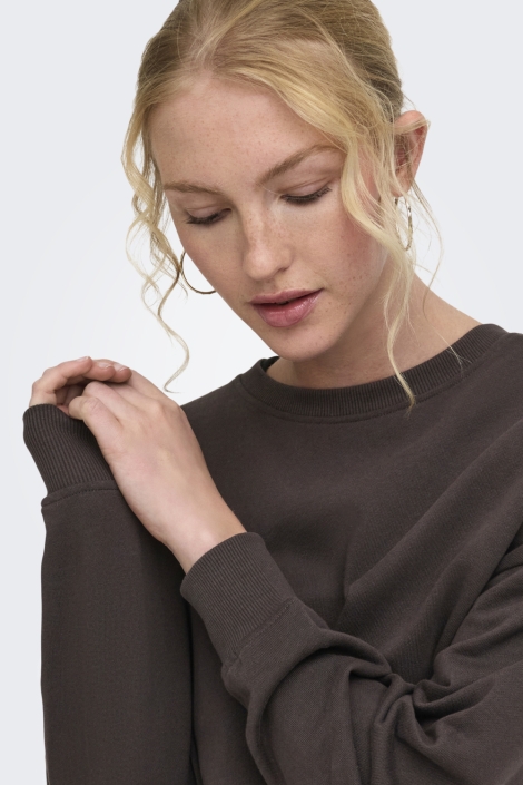 Only bruine dames sweater | Close up