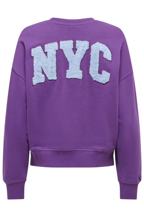 Only paarse dames sweater | Achteraanzicht