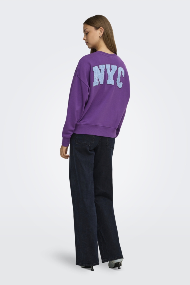 Only paarse dames sweater | Model