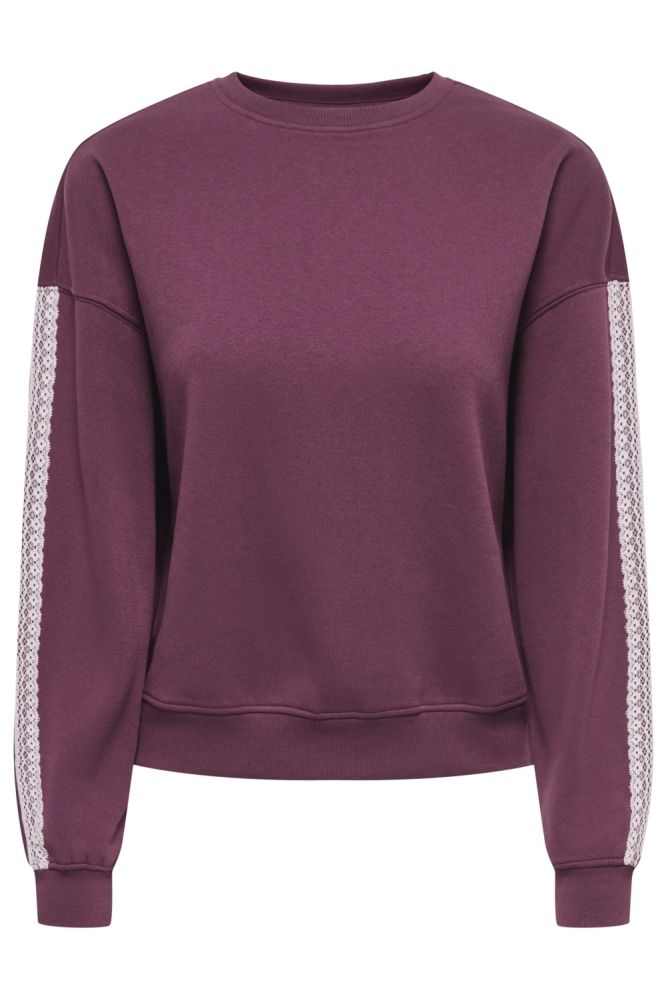 Only bordeaux dames sweater | Vooraanzicht