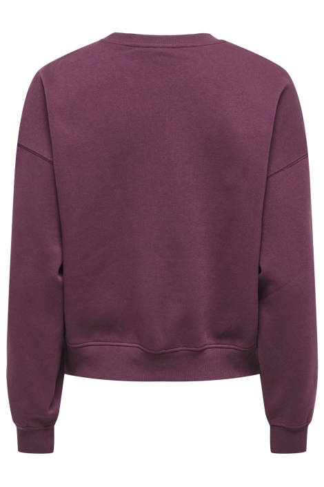 Only bordeaux dames sweater | Achteraanzicht
