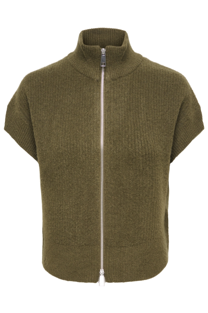 Only groene dames gilet | Vooraanzicht