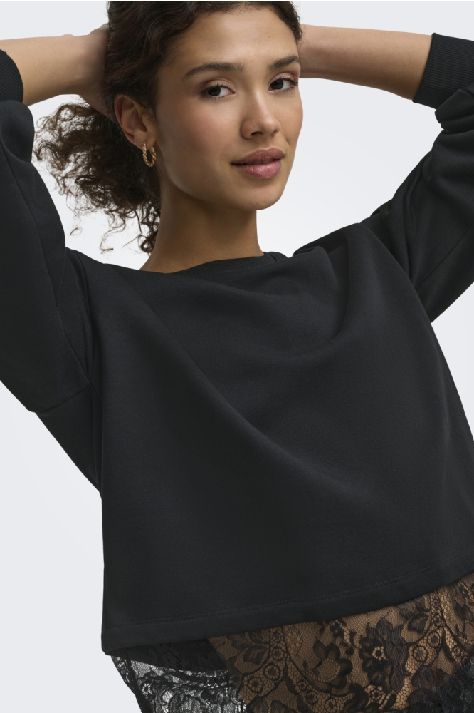 Only zwarte dames sweater | Close up