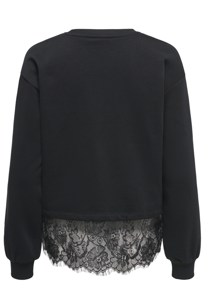Only zwarte dames sweater | Achteraanzicht