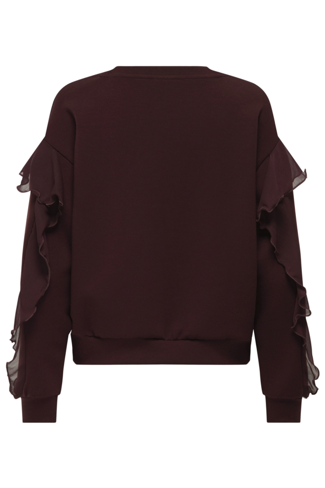 Only bruine dames sweater | Achteraanzicht