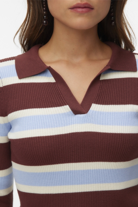 Vero Moda bruine dames trui | Close up