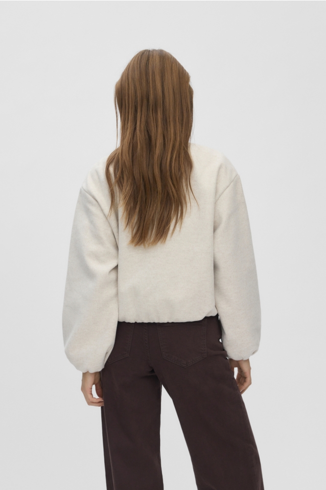 Vero Moda beige dames jas | Model achteraanzicht