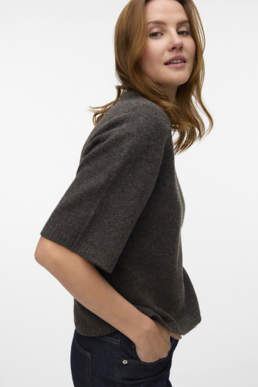 Vero Moda vmboom 2/4 o-nk oversize pullove ga Bruin